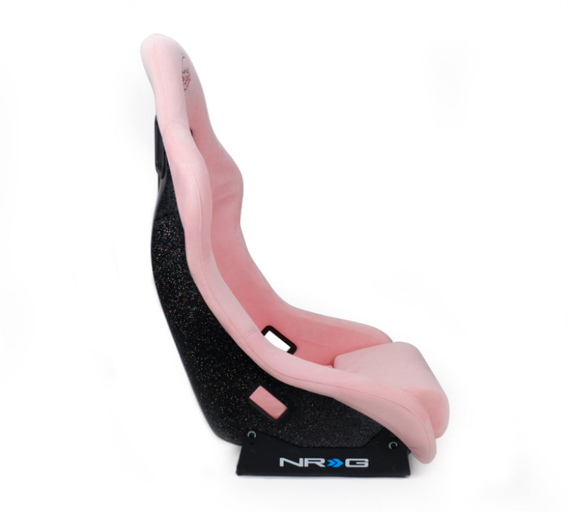 NRG FRP Bucket Seat Prisma Edition w/ Pearlized Back and Pink Alcantara (Medium)-thumbmail-3