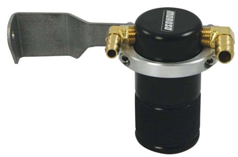 Moroso 07-14 Toyota Tundra Air/Oil Separator Catch Can - Small Body - Billet Aluminum - Black Finish-thumbmail-1