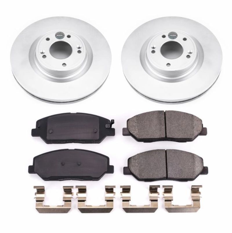 Power Stop 09-11 Hyundai Genesis Front Z17 Evolution Geomet Coated Brake Kit-thumbmail-1