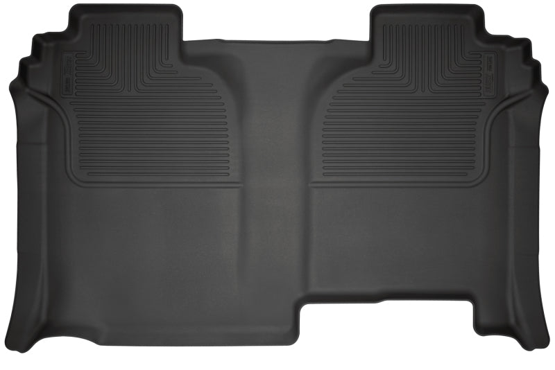 Husky Liners 19-23 Chevrolet Silverado 1500 CC WeatherBeater Black 2nd Row Floor Liners-thumbmail-1