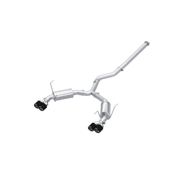 MBRP 2022+ Subaru WRX 3in Cat-Back Dual Split Rear Quad Carbon Fiber Tips Street Profile Exhaust-thumbmail-1