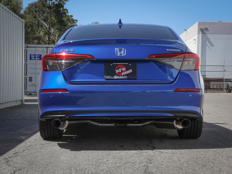 aFe Takeda 2.5in 304 SS Cat-Back Exhaust System w/CF Tips 2022+ Honda Civic L4-1.5L (t)-thumbmail-2