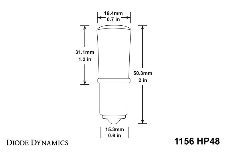 Diode Dynamics 1156 LED Bulb HP48 LED - Amber (Pair)-thumbmail-3