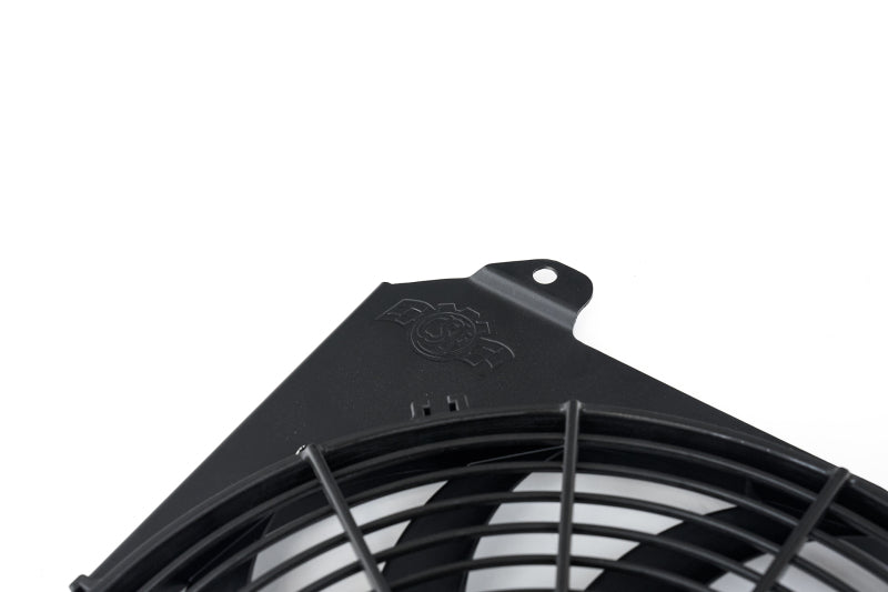 CSF 92-00 Honda Civic All-Aluminum Fan Shroud w/12in SPAL Fan - Black Finish-thumbmail-3