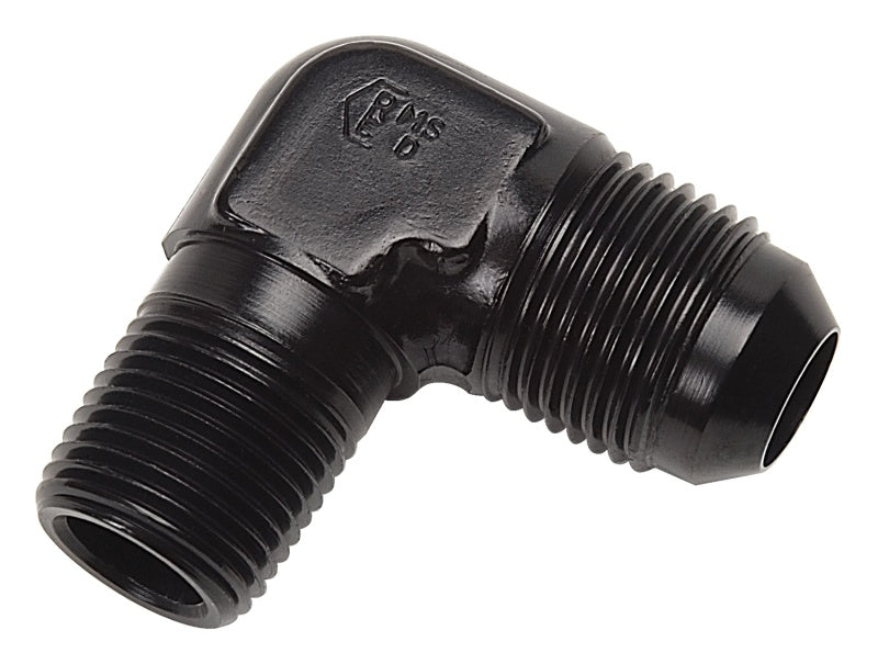 Russell Performance -6 AN to 1/8in NPT 90 Degree Flare to Pipe Adapter (Black)-thumbmail-2