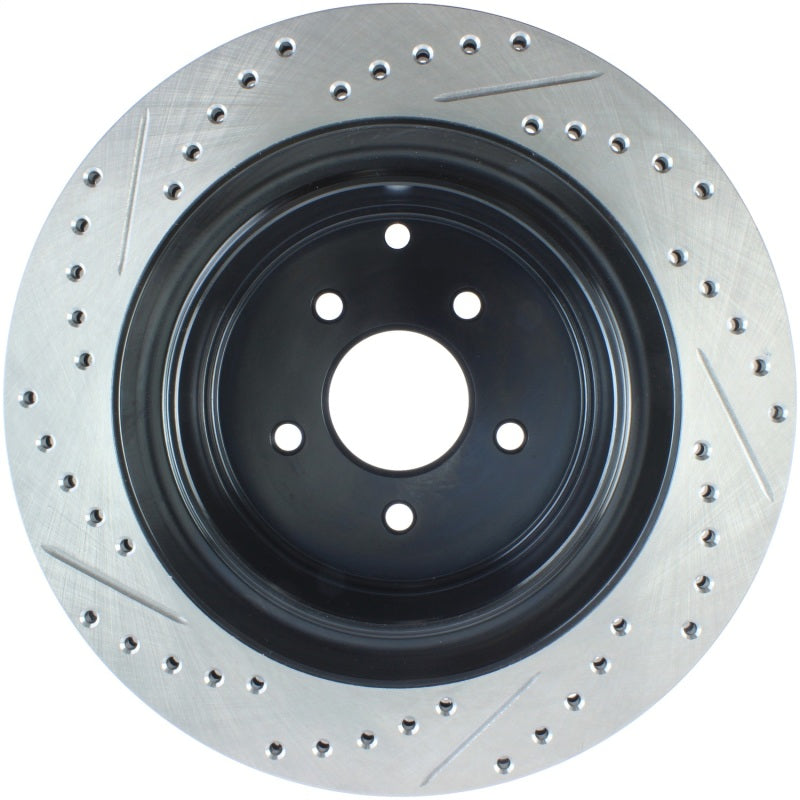 StopTech 09 Infiniti FX50 SportStop Slotted & Drilled Rear Left Rotor-thumbmail-2