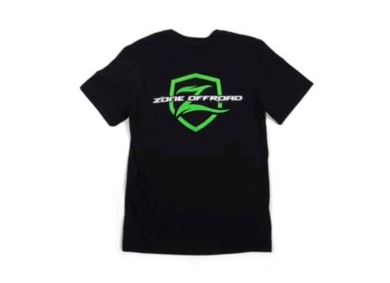 Zone Offroad Black Premium Cotton T-Shirt - Green Logo - 3XL-thumbmail-2