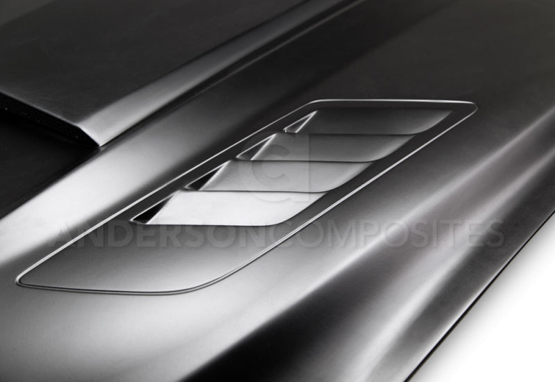Anderson Composites 15-16 Ford Mustang (Excl. GT350/GT350R) Ram Air Fiberglass Hood-thumbmail-4