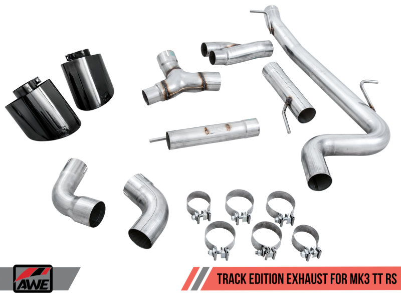 AWE Tuning 18-19 Audi TT RS 8S/RK3 2.5L Turbo Track Edition Exhaust - Diamond Black RS-Style Tips-thumbmail-3