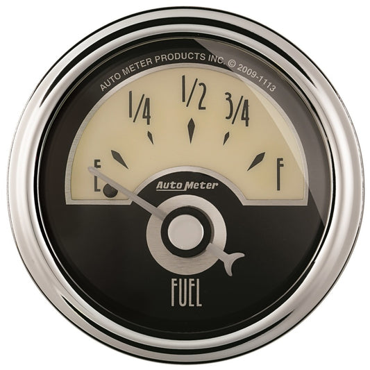 AutoMeter Gauge Fuel Level 2-1/16in. 0 Ohm(e) to 90 Ohm(f) Elec Cruiser Ad