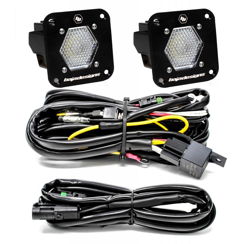 Baja Designs S1 Work/Scene LED Light Backup Kit w/ Mounting Bracket Pair-thumbmail-1