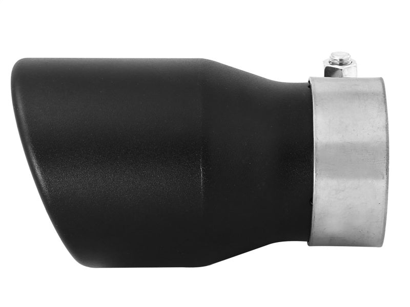 aFe MACH Force-XP 409 SS Single Wall Universal Clamp On Exhaust Tip - Black-thumbmail-2