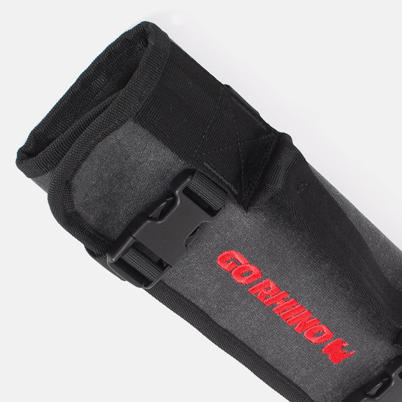 Go Rhino XVenture Gear Tool Wrench Roll - Small (3.5x3.5in. Closed) 12oz Waxed Canvas - Black-thumbmail-3