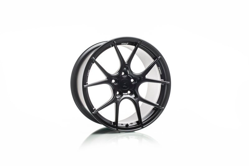 Titan 7 T-CS5 18x9.5 5x114.3 +40 Offset / 73 CB Machine Black Wheel (Hub Ring Req.)-thumbmail-6