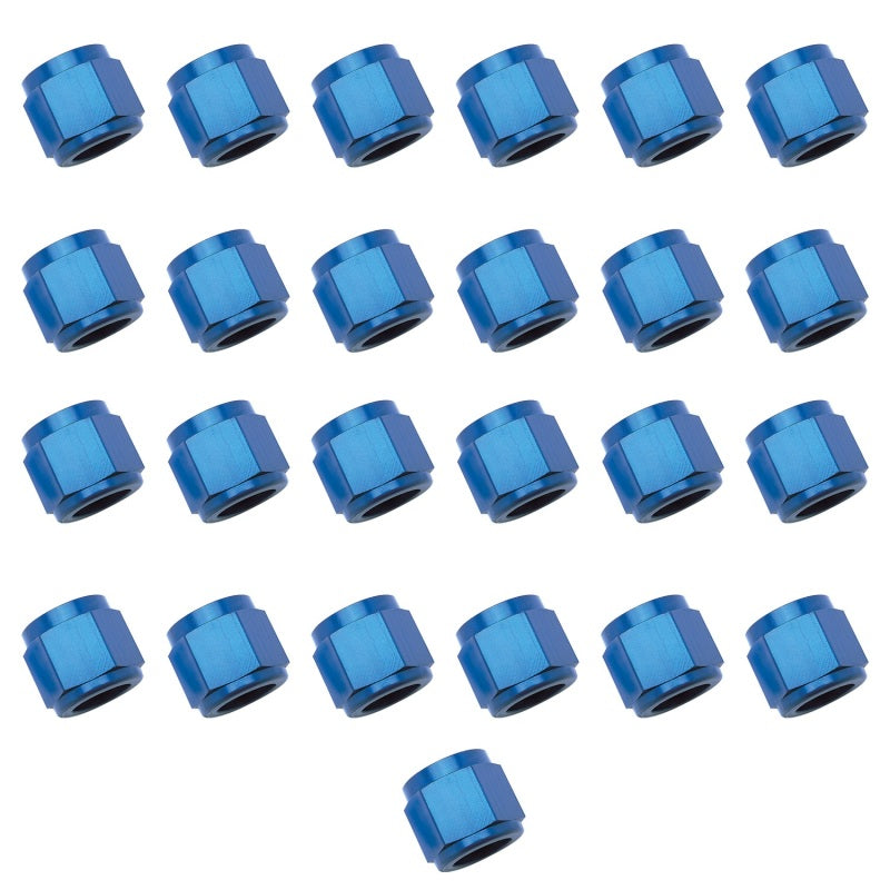 Russell Performance -6 AN Tube Nuts 3/8in dia. (Blue) (25 pcs.)-thumbmail-3