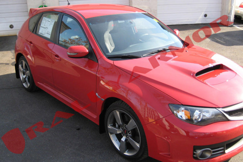 Rally Armor 08-11 Subaru STI (Hatch Only) / 11-14 WRX (Hatch Only) Black UR Mud Flap w/ Red Logo-thumbmail-2