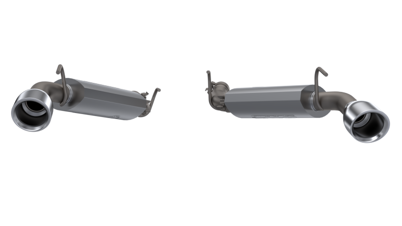 QTP 14-15 Chevrolet Camaro SS 6.2L 304SS AR3 Axle Back Exhaust w/4.5in Tips-thumbmail-3