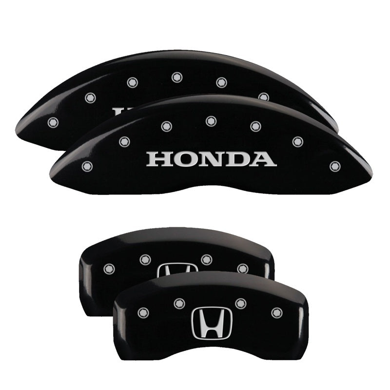 MGP 4 Caliper Covers Engraved Front & Rear MGP Yellow Finish Black Char 2005 Honda Accord-thumbmail-3
