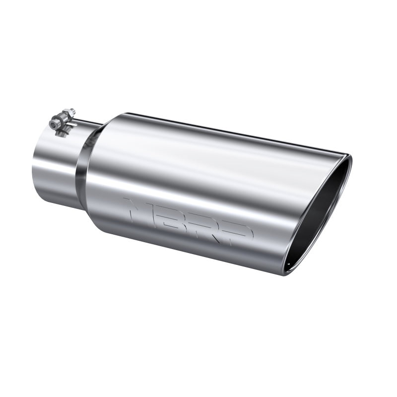 MBRP Universal Tip 7in O.D. Rolled End 5in inlet 18in length - T304 (SINGLE TIP)-thumbmail-3