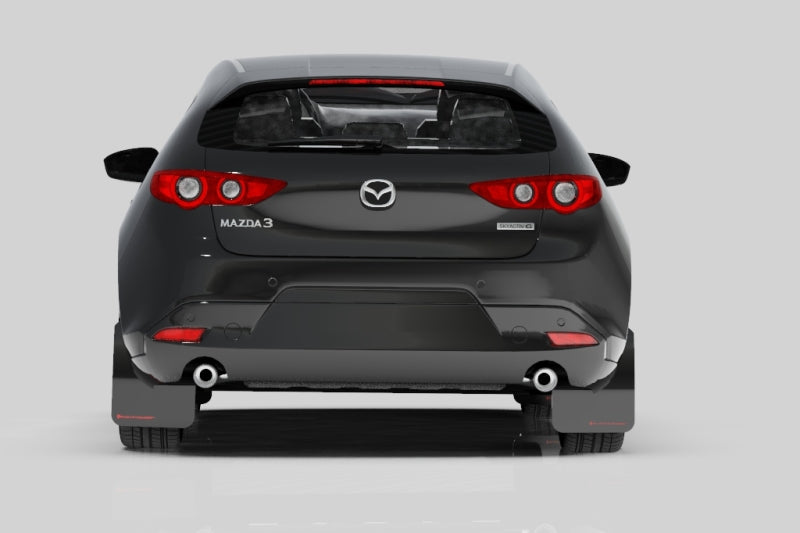 Rally Armor 19-22 Mazda3 GT Sport Hatch Black UR Mud Flap w/ Dark Grey Logo-thumbmail-2