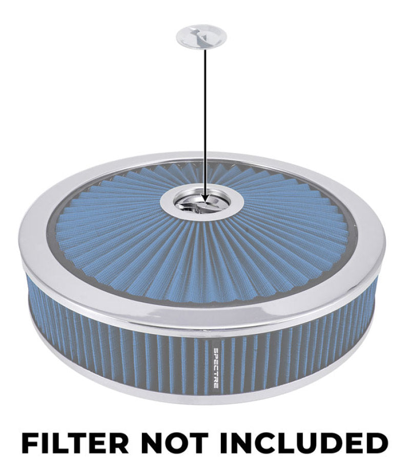 Spectre Air Cleaner Nut Low Profile (Fits 1/4in.-20 Threading) - Chrome-thumbmail-3