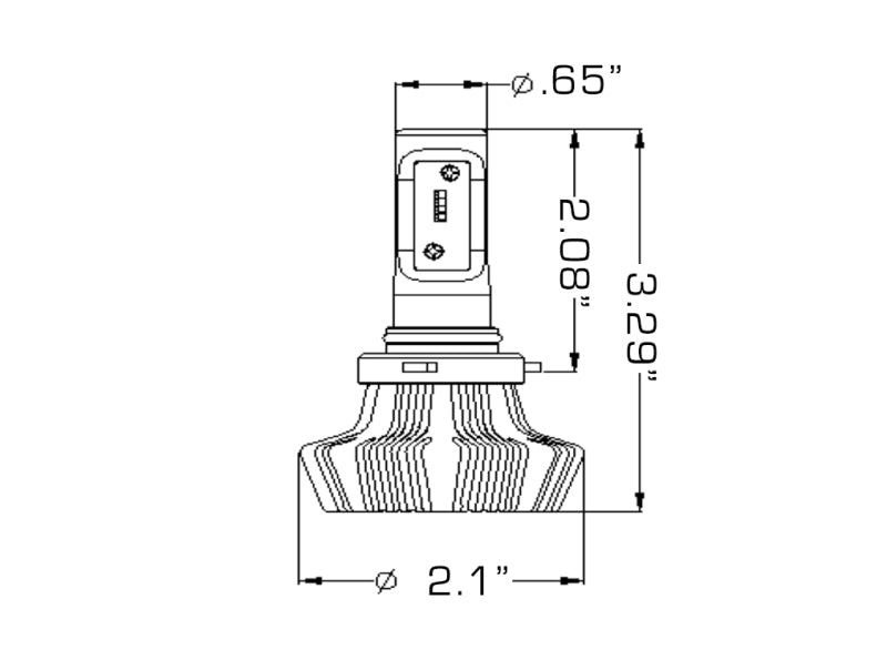 Oracle H10 4000 Lumen LED Headlight Bulbs (Pair) - 6000K-thumbmail-2