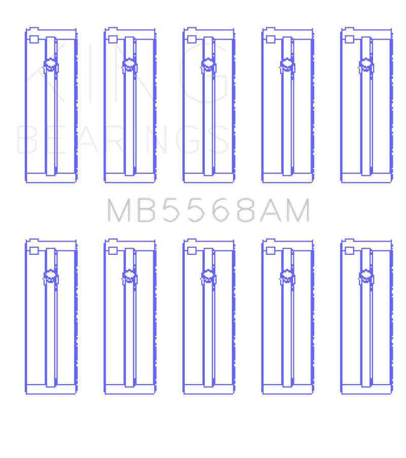 King Honda D16A/Y/Z H22A4 F23A (Size +0.25mm) Crankshaft Main Bearing Set-thumbmail-2