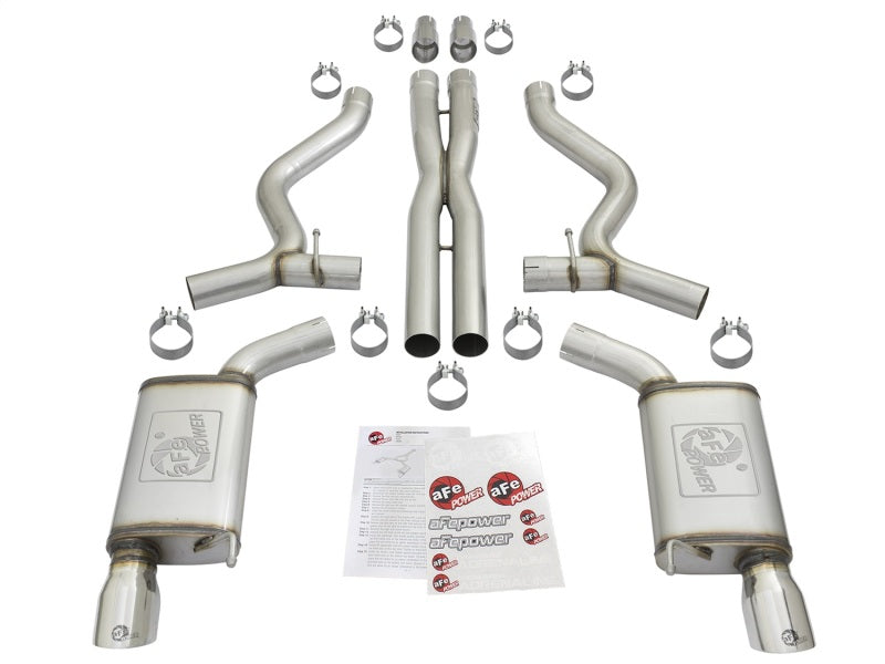 aFe MACHForce XP 3in 304 SS Cat-Back Exhausts w/ Polished Tips 15-17 Ford Mustang GT V8-5.0L/V6-3.7L-thumbmail-3