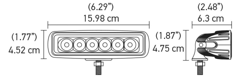 Hella Value Fit Mini 6in LED Light Bar - Flood Beam Pedestal-thumbmail-3