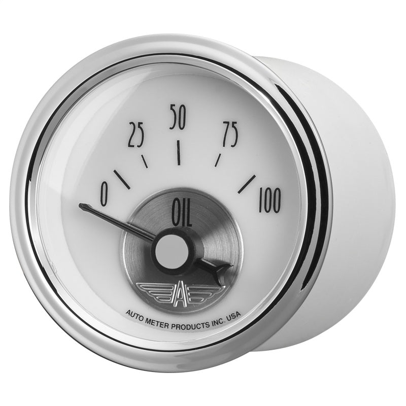 Autometer Prestige Series Pearl 2-1/16in 100PSI Electronic Oil Pressure Gauge-thumbmail-3
