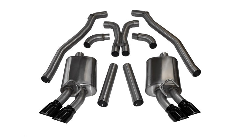 Corsa 12-13 Chevrolet Camaro Coupe ZL1 6.2L V8 Black Sport Cat-Back + XO Exhaust-thumbmail-2