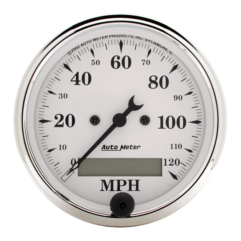 Autometer Old Tyme White 5 Piece Kit (MPH/FUEL/OILP/WTMP/BAT) 59-60 Chevy Car Direct-Fit Dash Kit-thumbmail-4