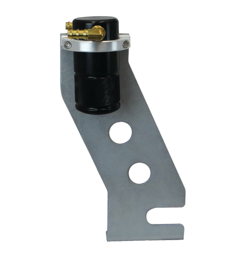Moroso 87-93 Ford Mustang Air/Oil Separator Catch Can - Small Body - Billet Aluminum - Black Finish-thumbmail-1