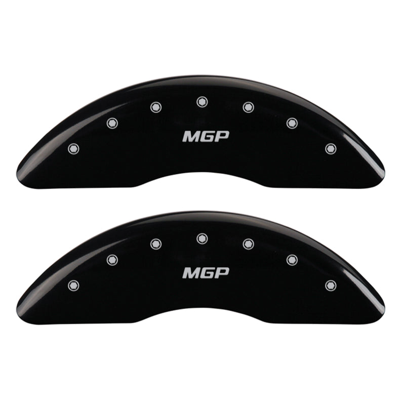 MGP 4 Caliper Covers Engraved Front & Rear MGP Black Finish Silver Char 2018 Genesis G80-thumbmail-2