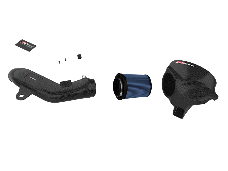 aFe Black Series Carbon Fiber CAIS w/Pro 5R Filter 16-18 BMW M2 (F87) L6-3.0L-thumbmail-3