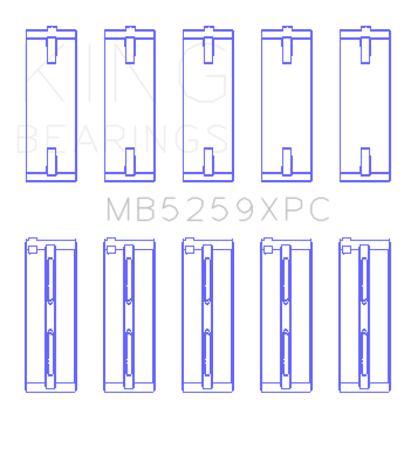 King Honda A-Series/B-Series/K-Series (Size STD) pMaxKote Performance Main Bearing Set-thumbmail-1
