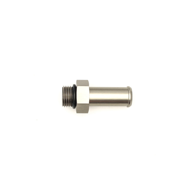 DeatschWerks 6AN ORB Male to 1/2in Male Barb Fitting (Incl O-Ring) - Anodized Matte Black-thumbmail-1