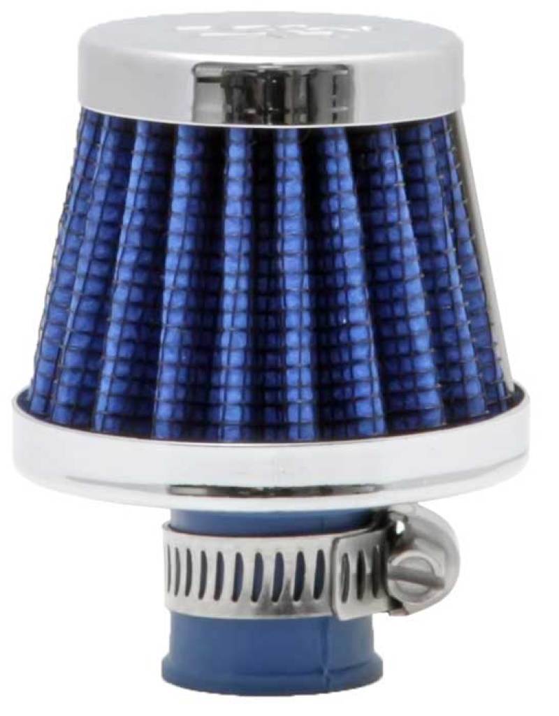 K&N 2in Base OD x .375in Flange ID x 1.75in H Rubber Base Crankcase Vent Filter - Blue-thumbmail-8
