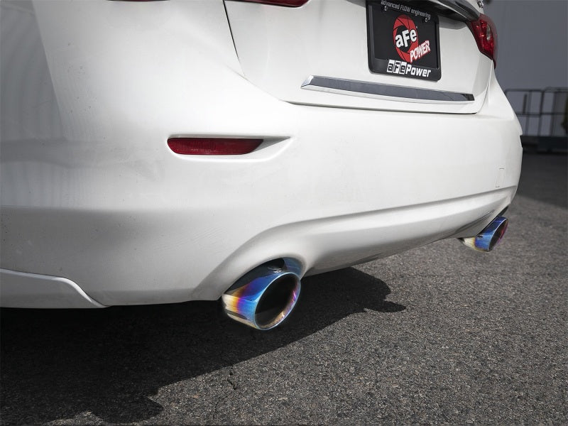 aFe Takeda 2.5in 304 SS Axle-Back Exhaust w/ Blue Flame Tips 16-18 Infiniti Q50 V6-3.0L (tt)-thumbmail-1