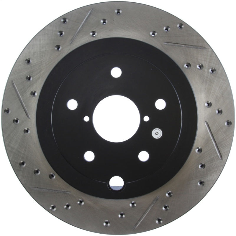 StopTech 08+ Subaru STI (Will Not Fit 05-07) Slotted & Drilled Sport Brake Rotor-thumbmail-2