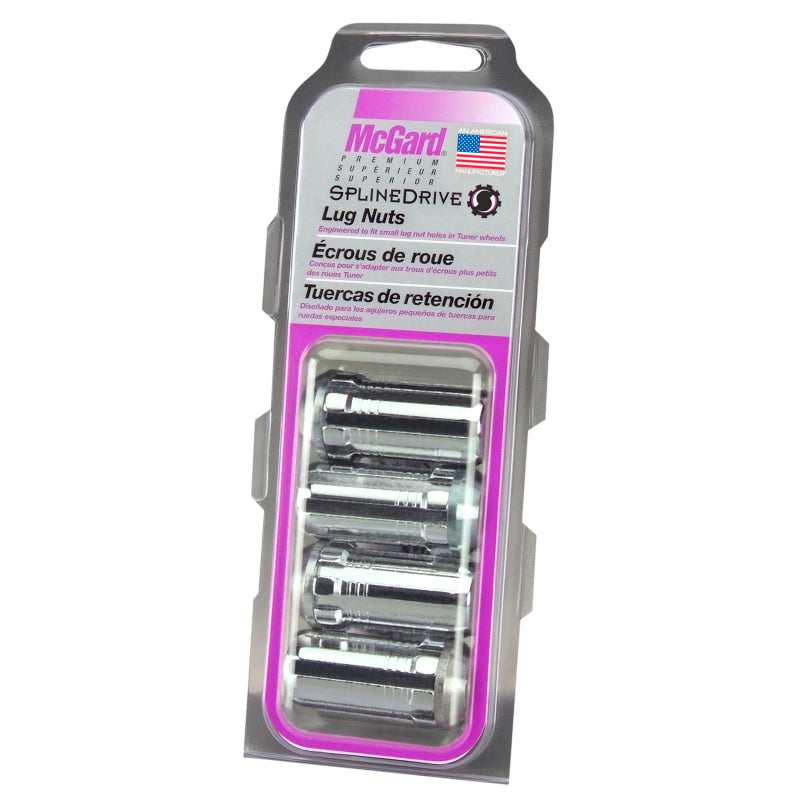 McGard SplineDrive Lug Nut (Cone Seat) 1/2-20 / 1.60in. Length (4-Pack) - Chrome (Req. Tool)-thumbmail-6
