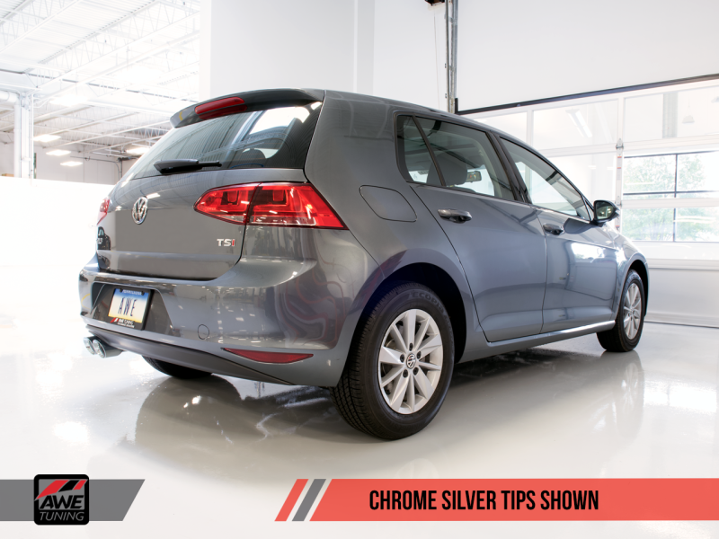 AWE Tuning VW MK7 Golf 1.8T Track Edition Exhaust w/Chrome Silver Tips (90mm)-thumbmail-7