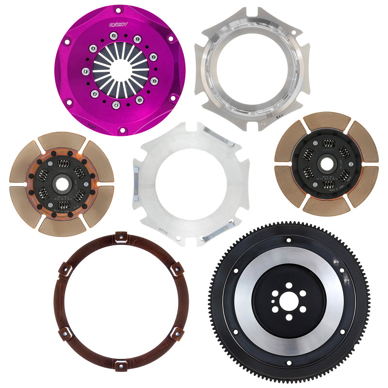 Exedy 1989-1993 Nissan Skyline GTR L6 Hyper Twin Cerametallic Clutch Sprung Center Disc Push Type-thumbmail-3