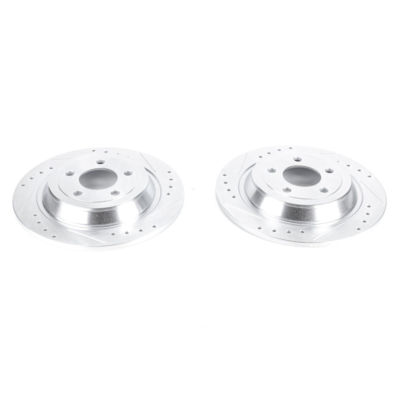 Power Stop 15-19 Ford Mustang Rear Evolution Drilled & Slotted Rotors - Pair-thumbmail-2