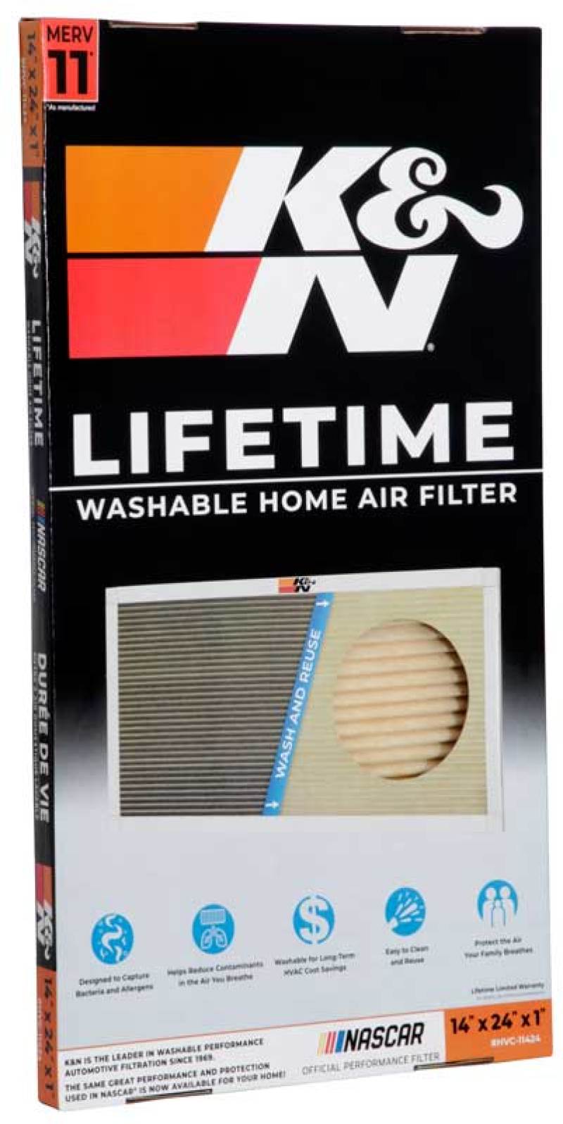 K&N HVAC Filter - 14 X 24 X 1-thumbmail-5