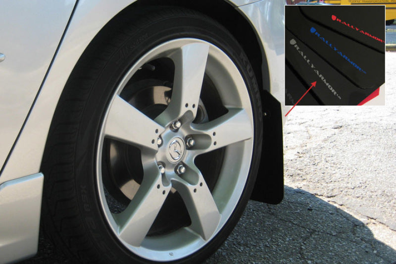 Rally Armor 04-09 Mazda3/Speed3 Black UR Mud Flap w/ Silver Logo-thumbmail-2
