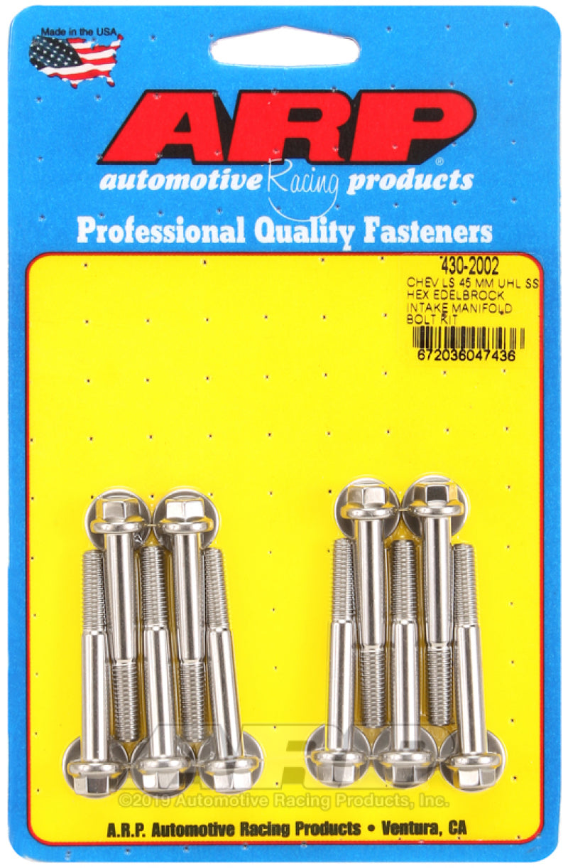 ARP Chevy LS 45Mm UHL Hex Edelbrock Intake Manifold Bolt Kit-thumbmail-1