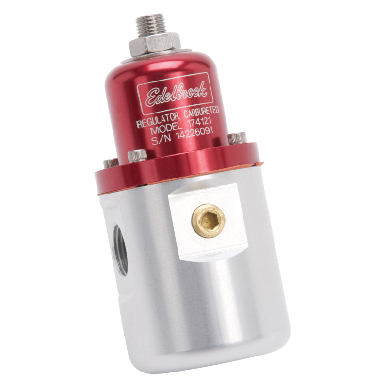 Edelbrock Fuel Pressure Regulator Carbureted 160 GPH 5-10 PSI 3/8In In/Out Retunless Red/Clear-thumbmail-8