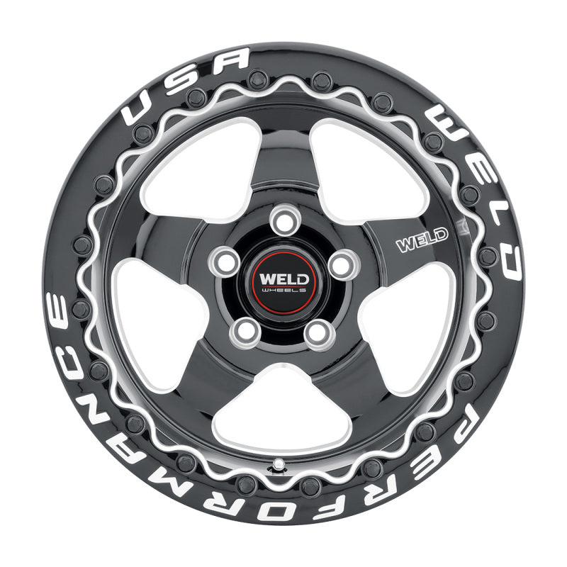 Weld S904 15x10 Ventura Beadlock 5x114.3 ET51 BS7.50 Gloss BLK MIL DIA 78.1-thumbmail-3