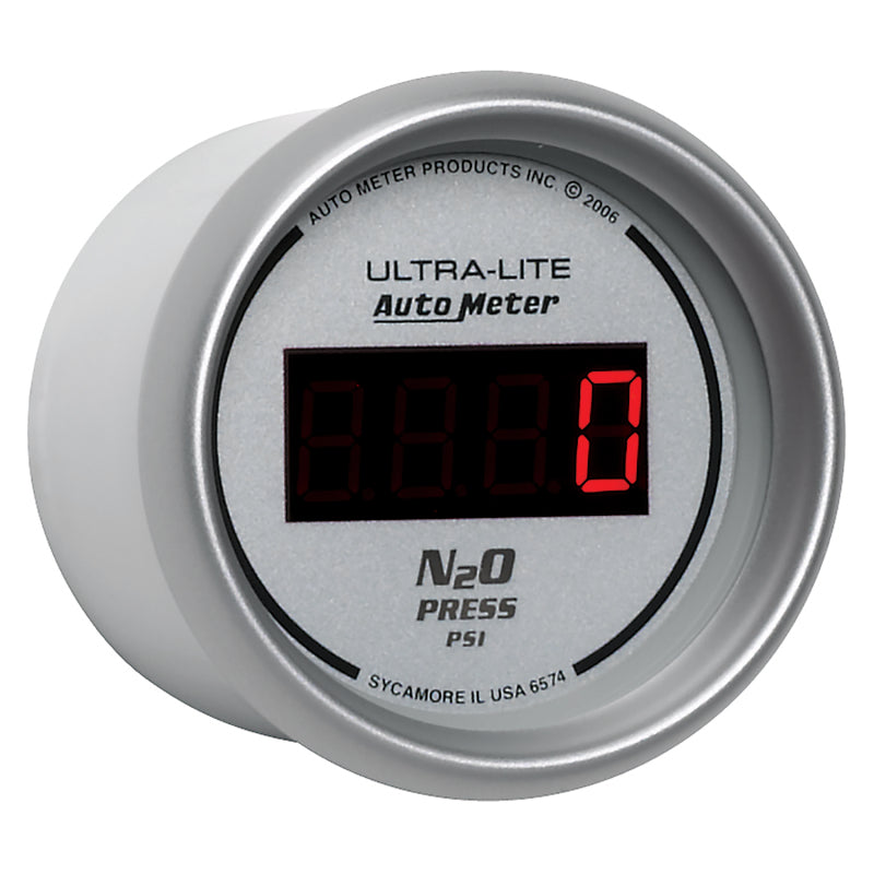 Autometer Ultra-Lite 2-1/16in 1600 PSI Digital Nitrous Pressure Gauge - Silver-thumbmail-2
